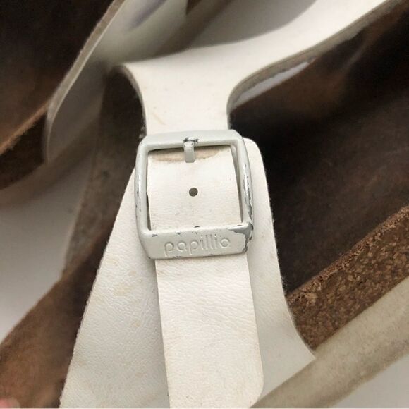Birkenstock Papillio Gizeh white leather platform sandals size 40 woman’s - Picture 4 of 9